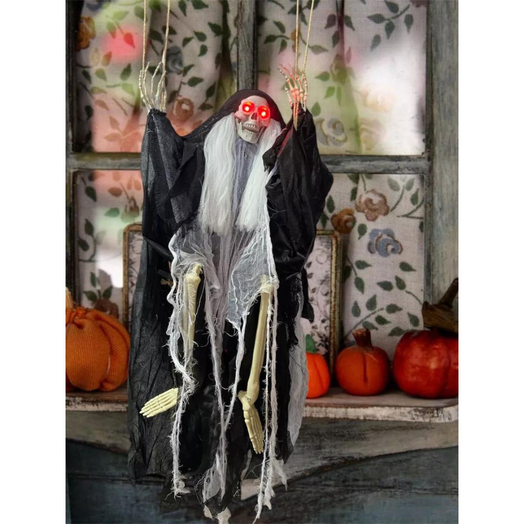 Esqueleto Colgante XL Halloween con Luz (Incluye Pilas)