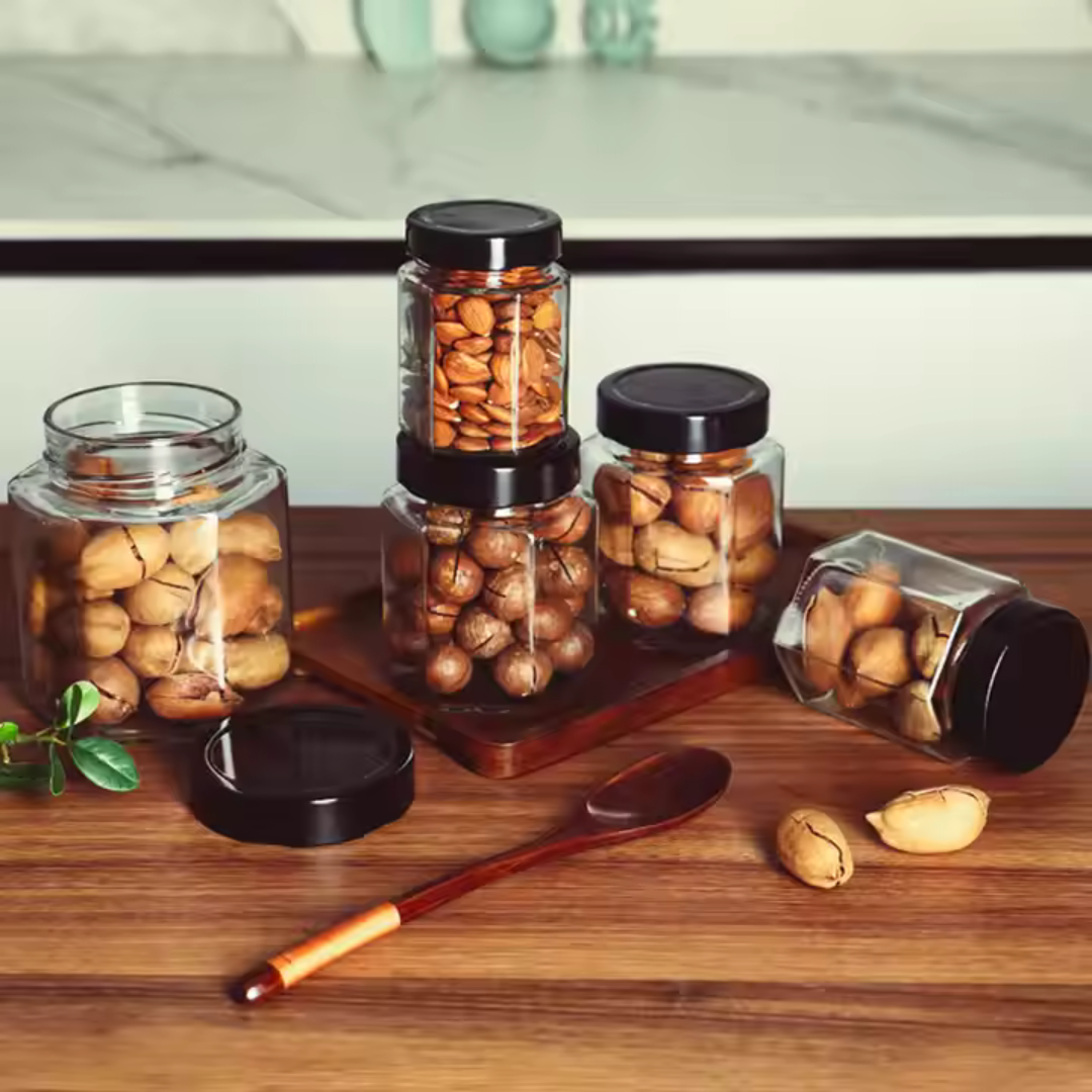 Pack de Frascos Conserveros Hexagonal 450 ML