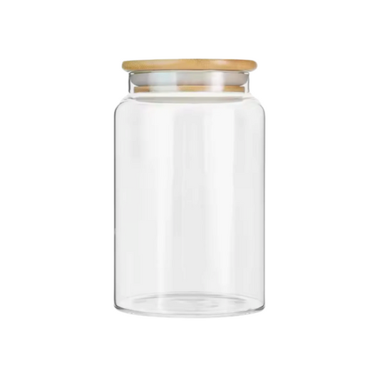 Frasco Hermético Vidrio 3800ml con Tapa Bambú