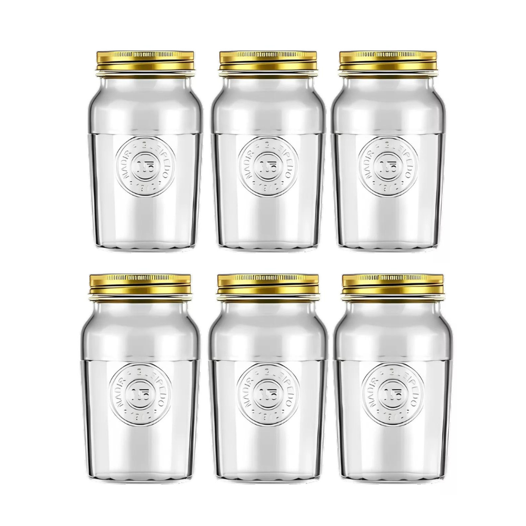 Set 6 Frascos Conserveros 1 Litro Americanos Vintage