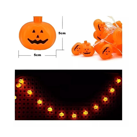 Luces de Calabazas para Decoracion Halloween + Pilas AA