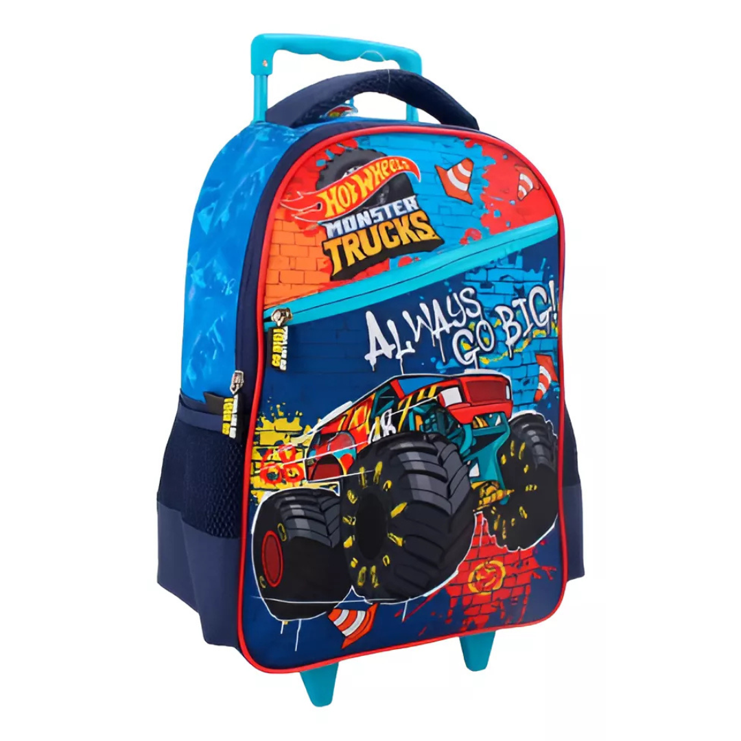 Pack Escolar Mochila + Estuche + Lonchera Hotweels