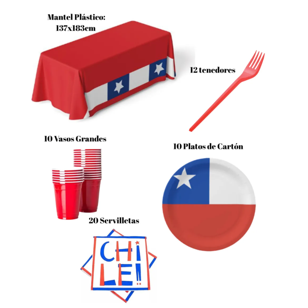 Pack Decorativo Guirnaldas Fechas Patrias Chile