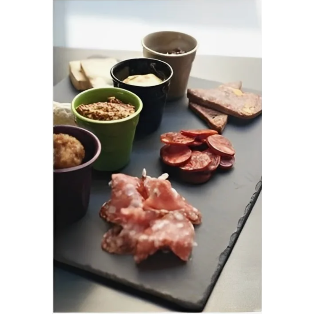 Plato Tabla de Piedra Pizarra Wayu 30x20cm Aperitivos
