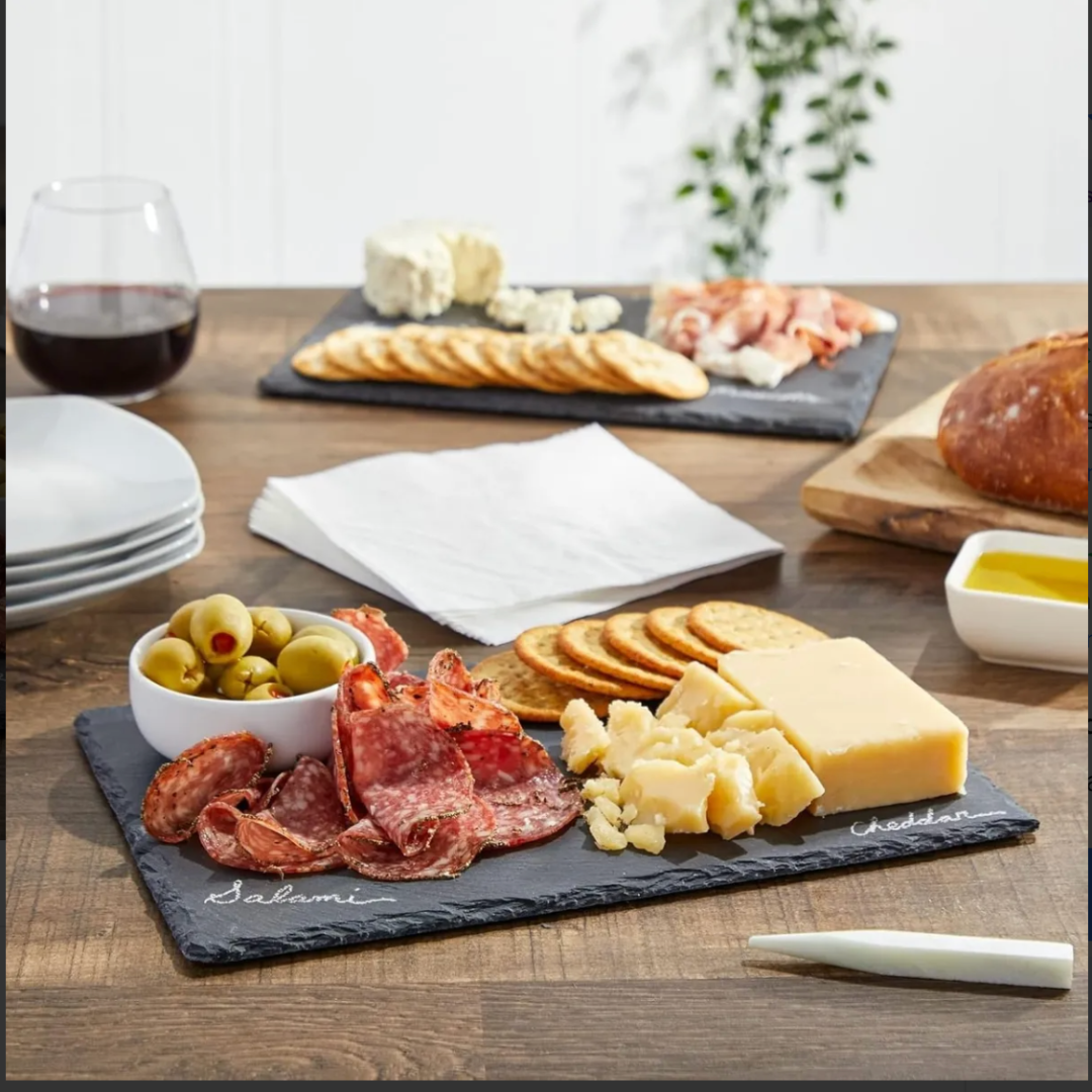 Plato Tabla de Piedra Pizarra Wayu 30x20cm Aperitivos