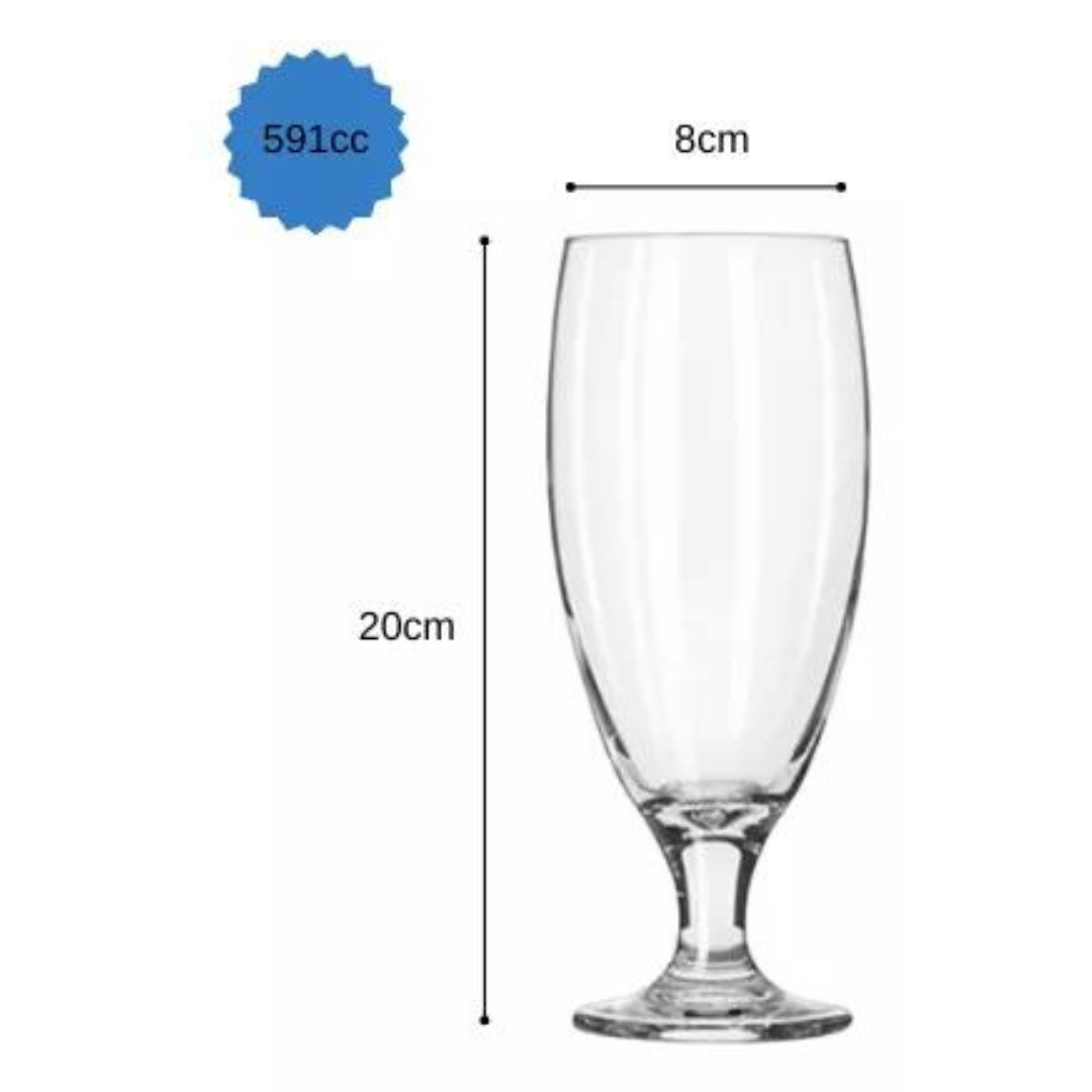 Set 24 Copas Cerveceras Toscana 590 ML
