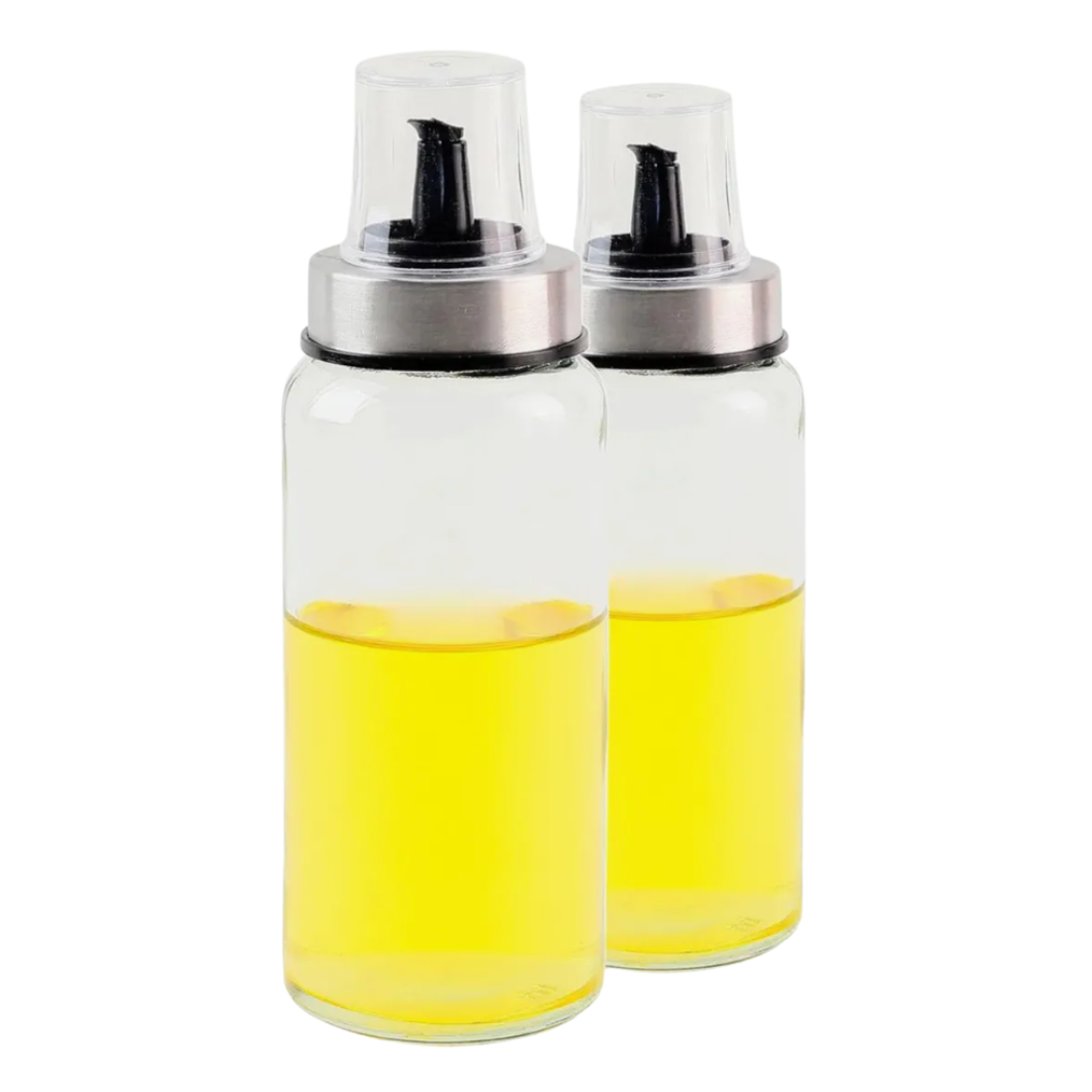 Set Alcuza 2 Botellas Aceite y Vinagre 250cc