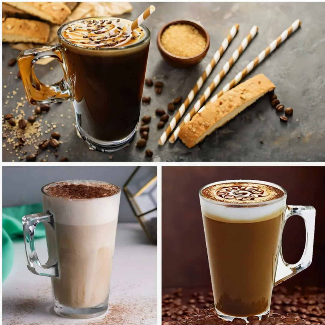 Set 6 Tazas Cafe Latte Capuccino 225 Ml