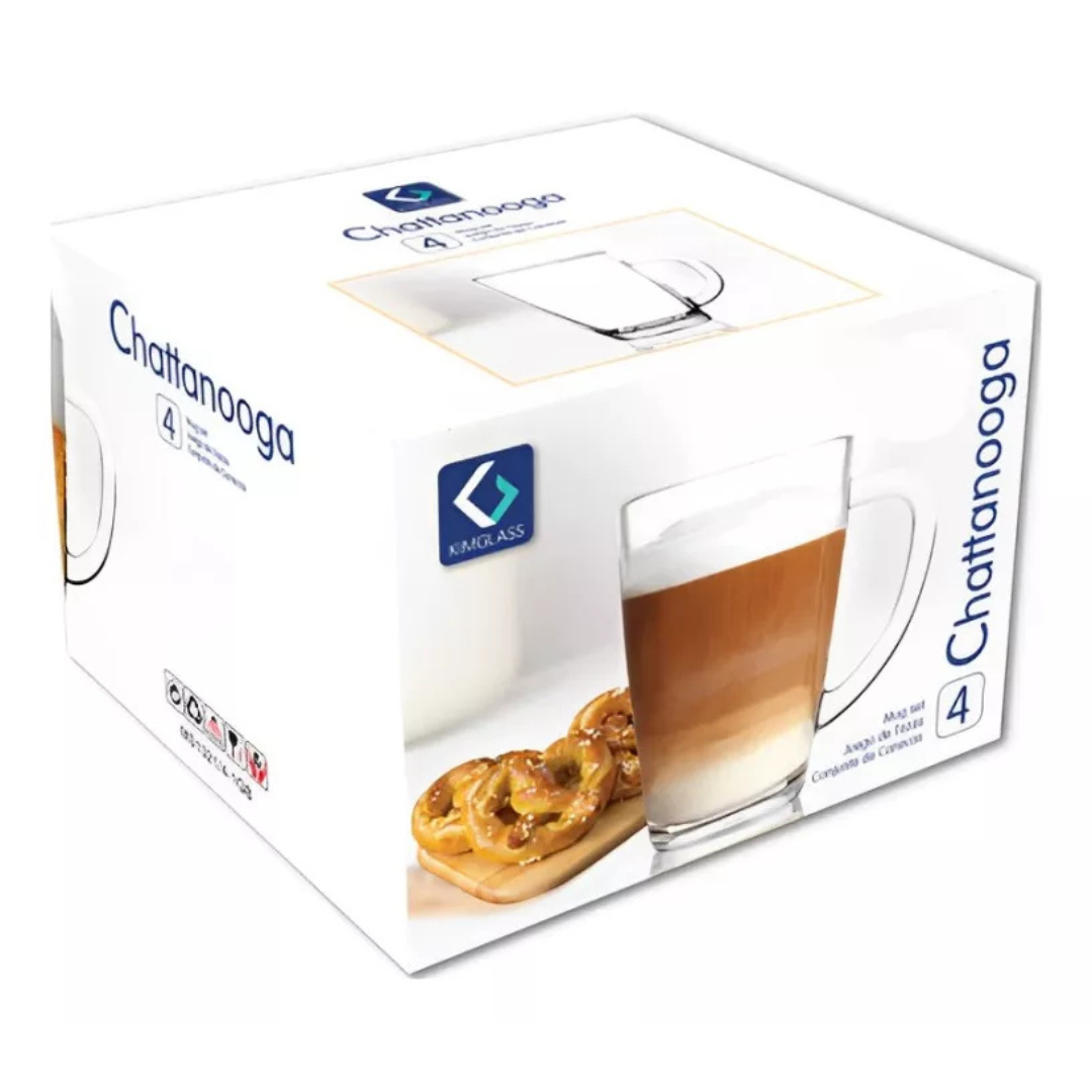 Set 4 Tazas de Cafe 375 ML Kimglass Chatanooga