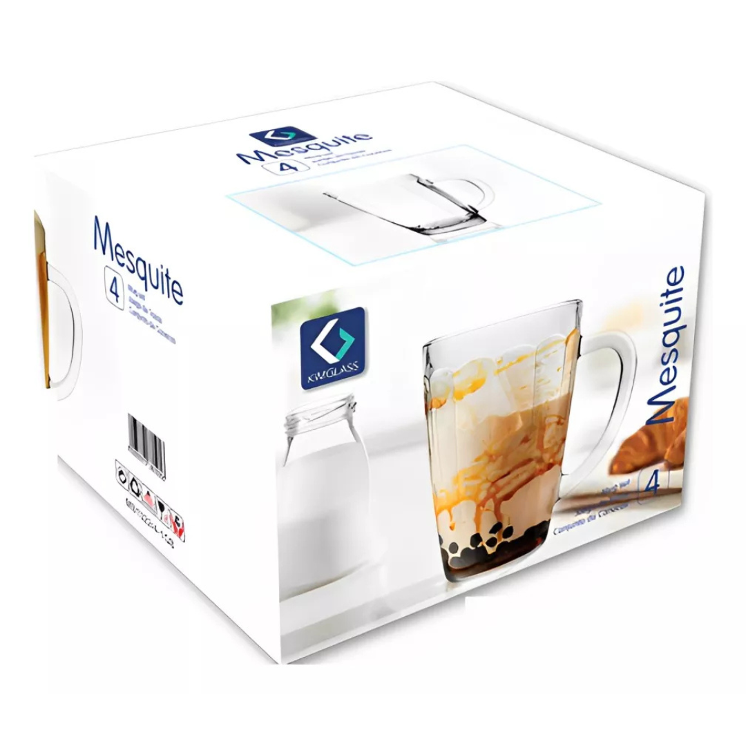 Set 4 Tazas de Cafe 375 ML Kimglass Mesquite