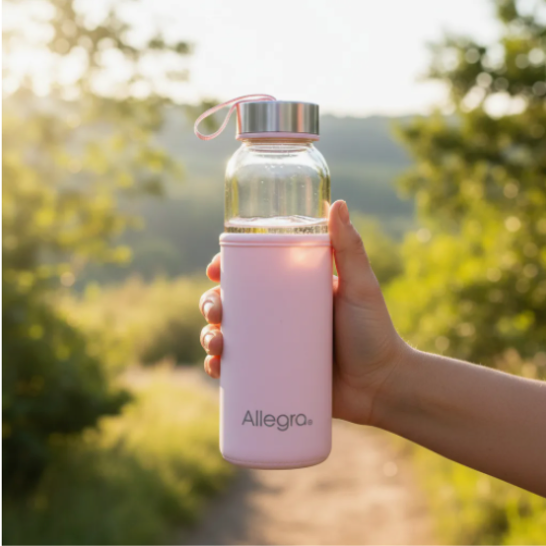 Botella de Agua Deportiva de Vidrio con Funda Frostt 450 ml