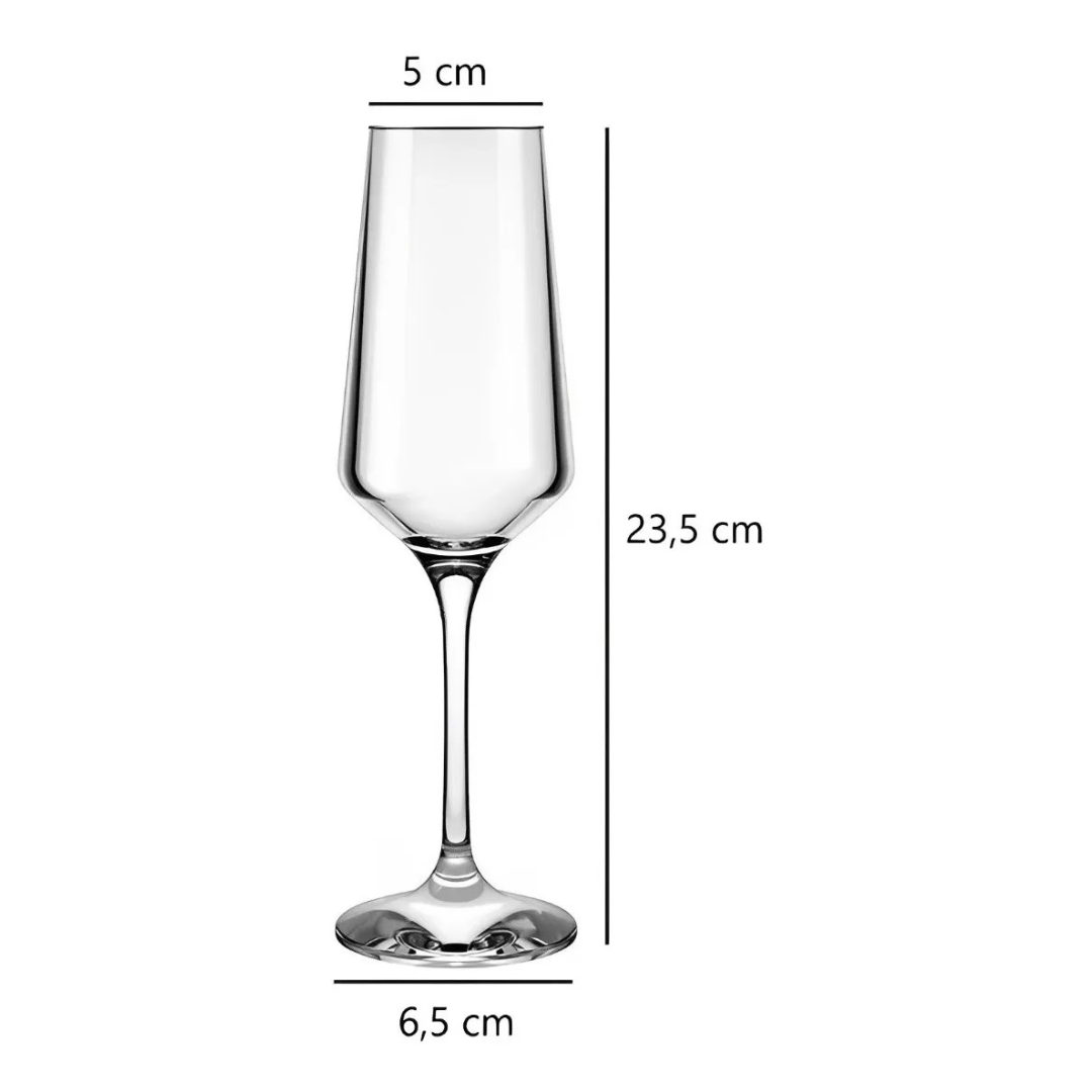 Set 12 Copas de Champagne Brunello Nadir 225 ML