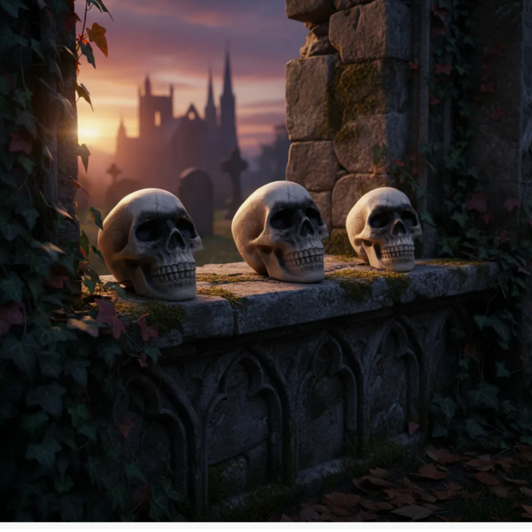 Pack 3 Craneos Adornos Decoracion Halloween