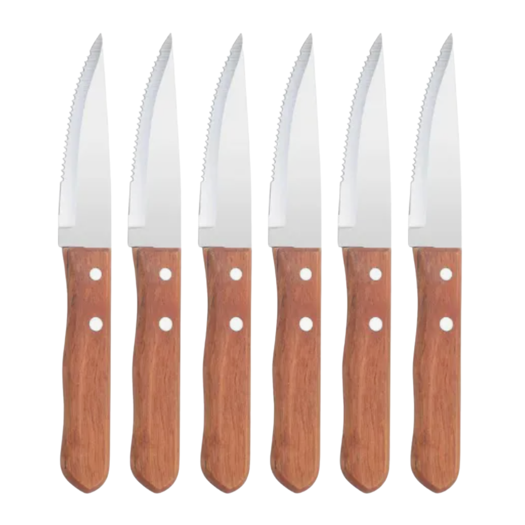 Set 6 Cuchillos de Carne Dentados Fontina