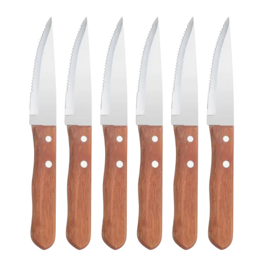 Set 6 Cuchillos de Carne Dentados Fontina