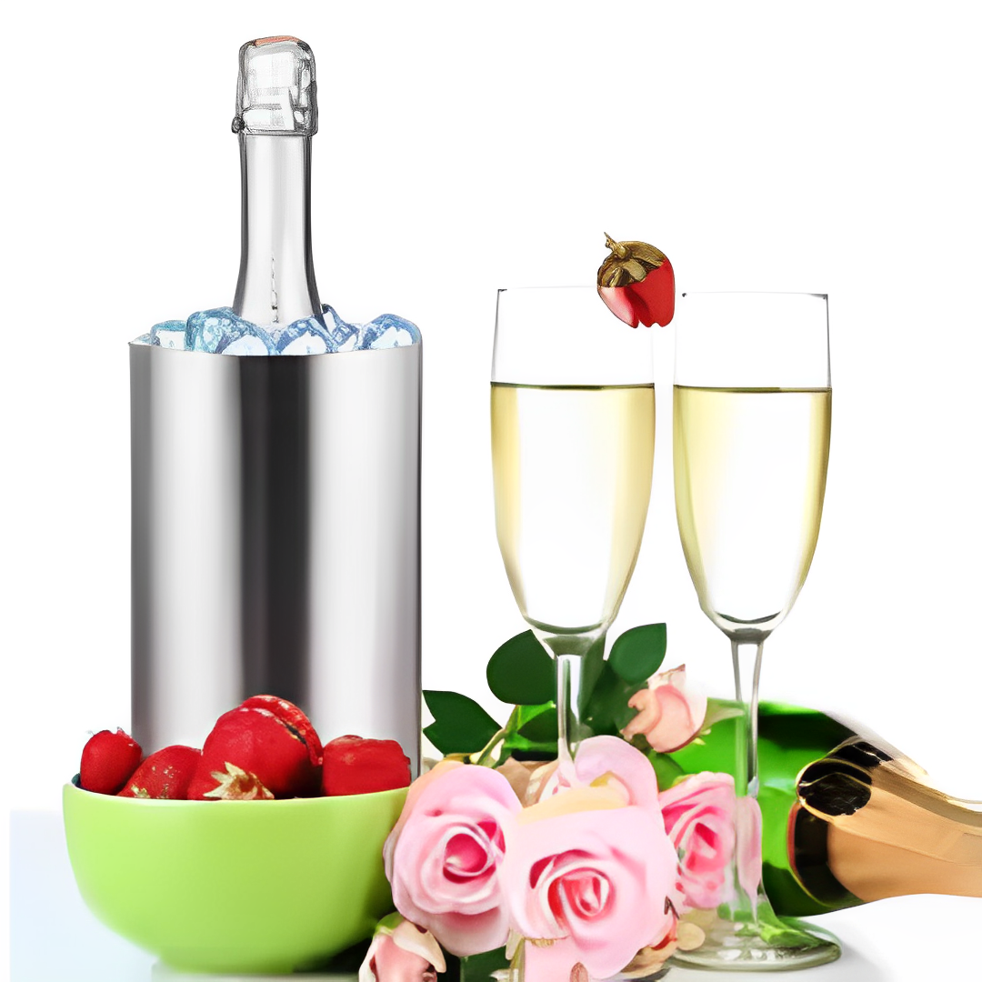 Enfriador Botellas Champagne Vino Acero Inoxidable 12 cm