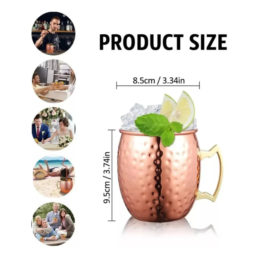 Set 2 Mug de Cobre Coctel 500 ML