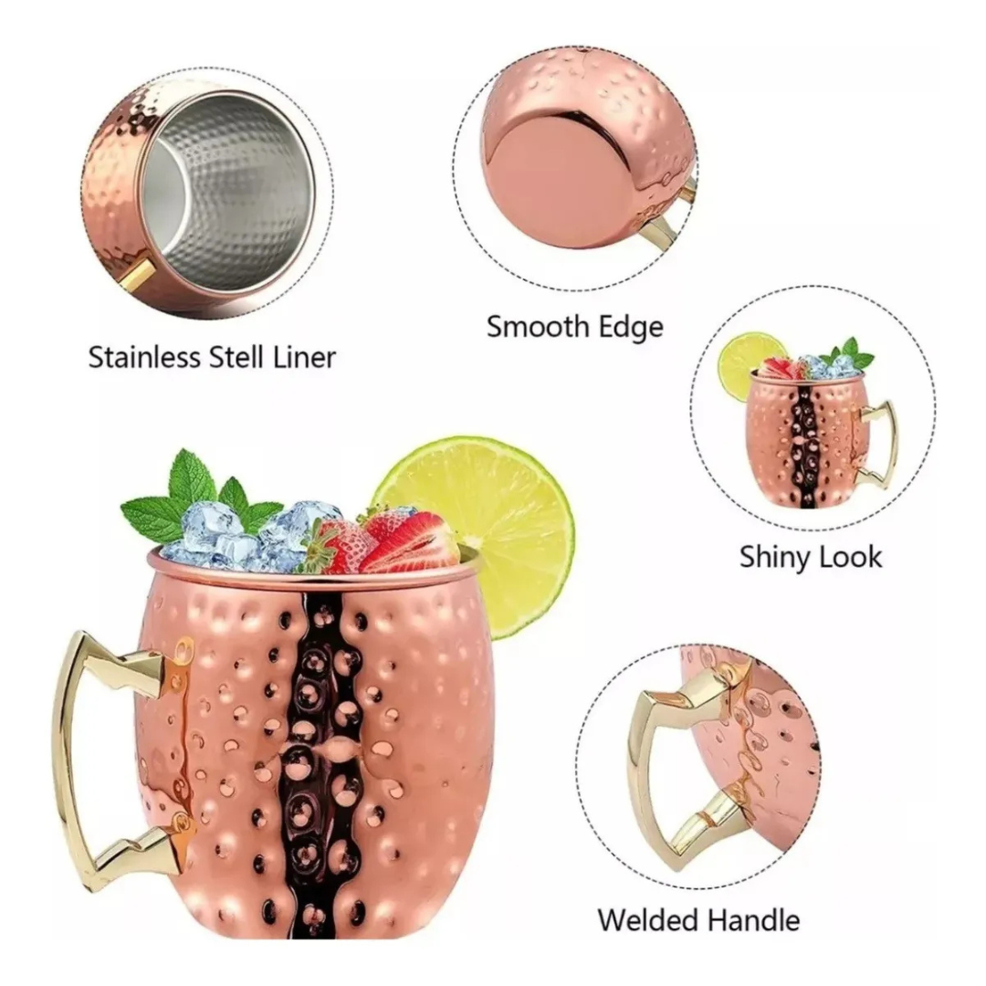 Set 2 Mug de Cobre Coctel 500 ML