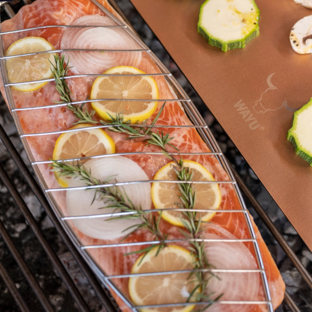 parrilla grill para pescado wayu