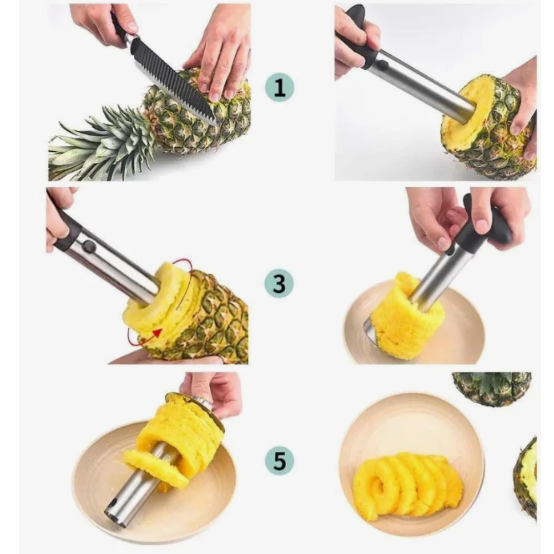 Pelador Rebanador Extractor De Piña Acero Inoxidable