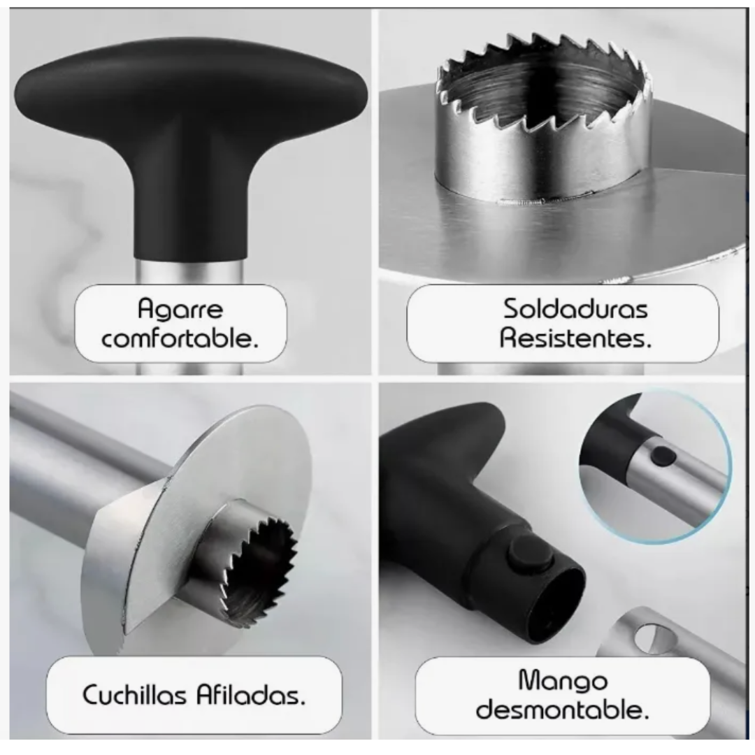 Pelador Rebanador Extractor De Piña Acero Inoxidable