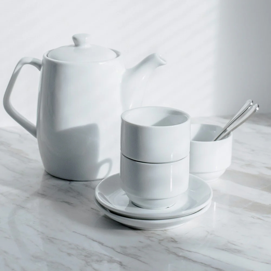 Plato Te de Porcelana Apilable 14 Cm