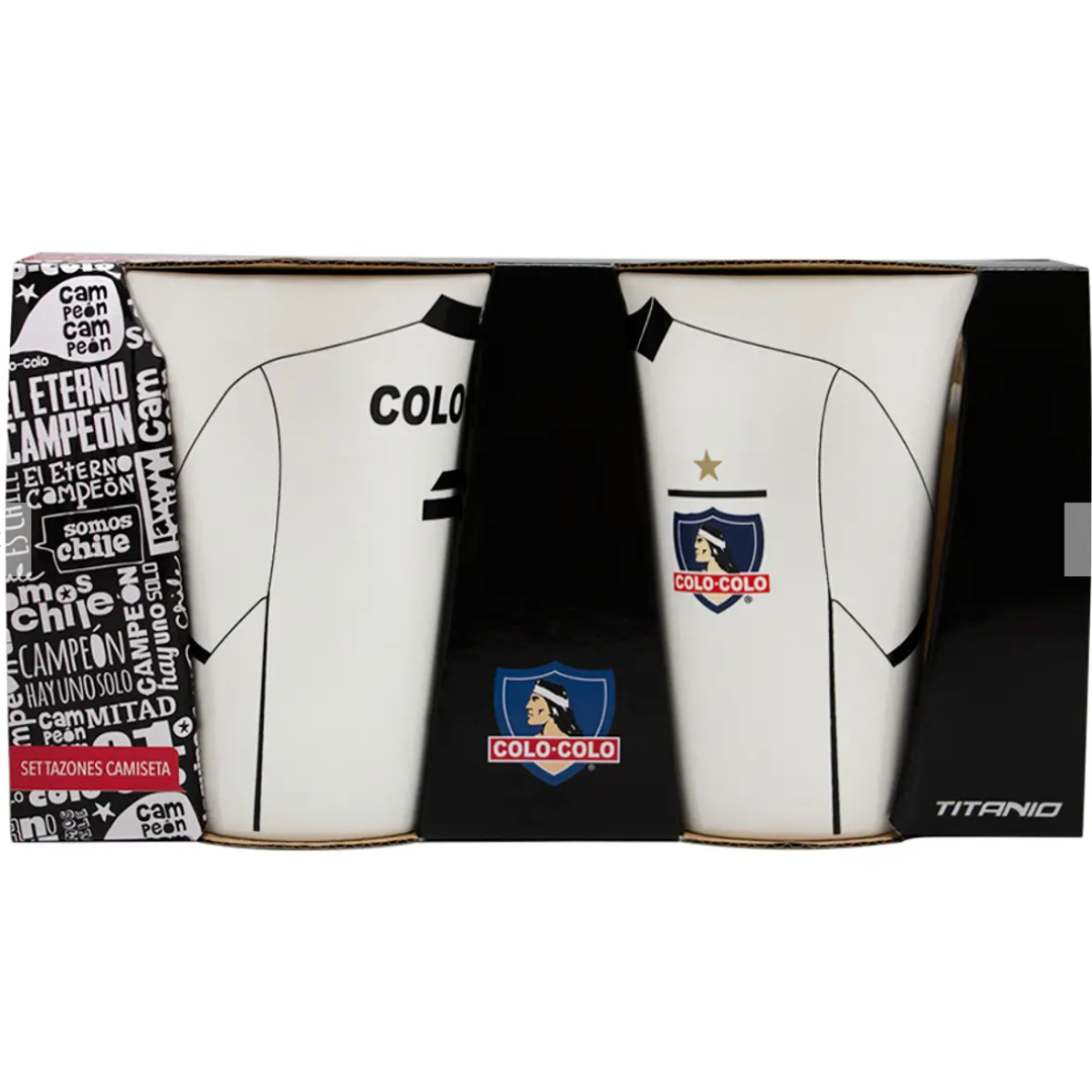 Set 2 Tazones Colo Colo 325 Ml para Regalo