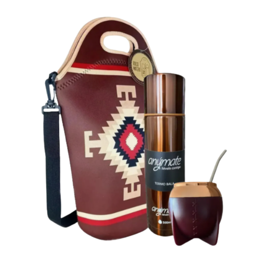 Set de Mate (Bolso Neopreno + Termo 500 ML + Mate + Bombilla)