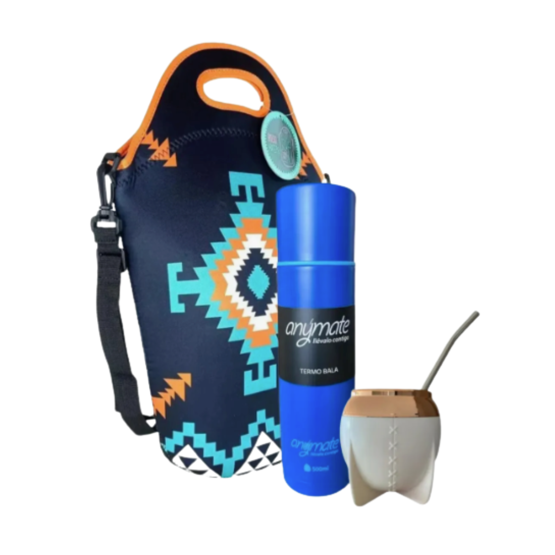 Set de Mate (Bolso Neopreno + Termo 500 ML + Mate + Bombilla)
