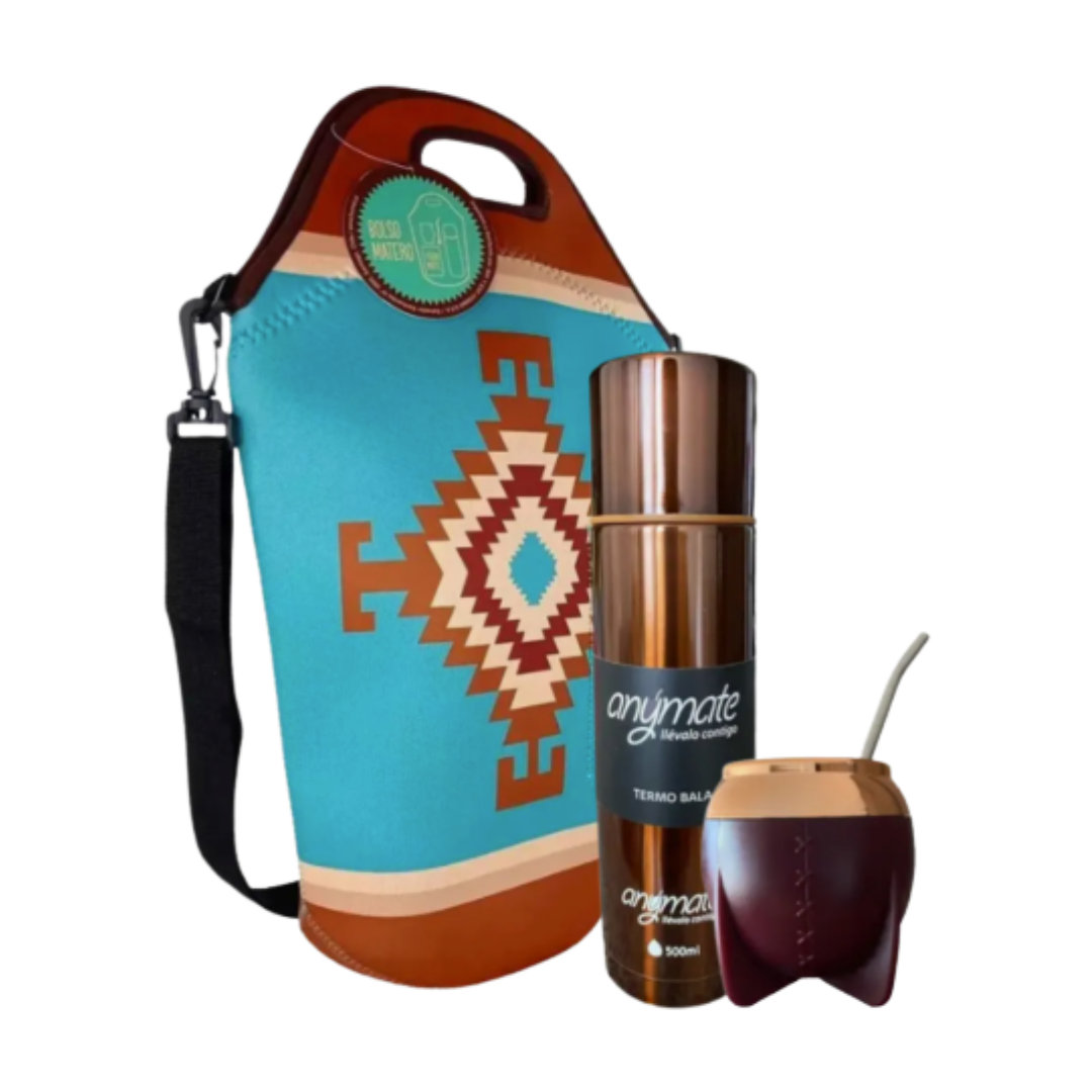 Set de Mate (Bolso Neopreno + Termo 500 ML + Mate + Bombilla)