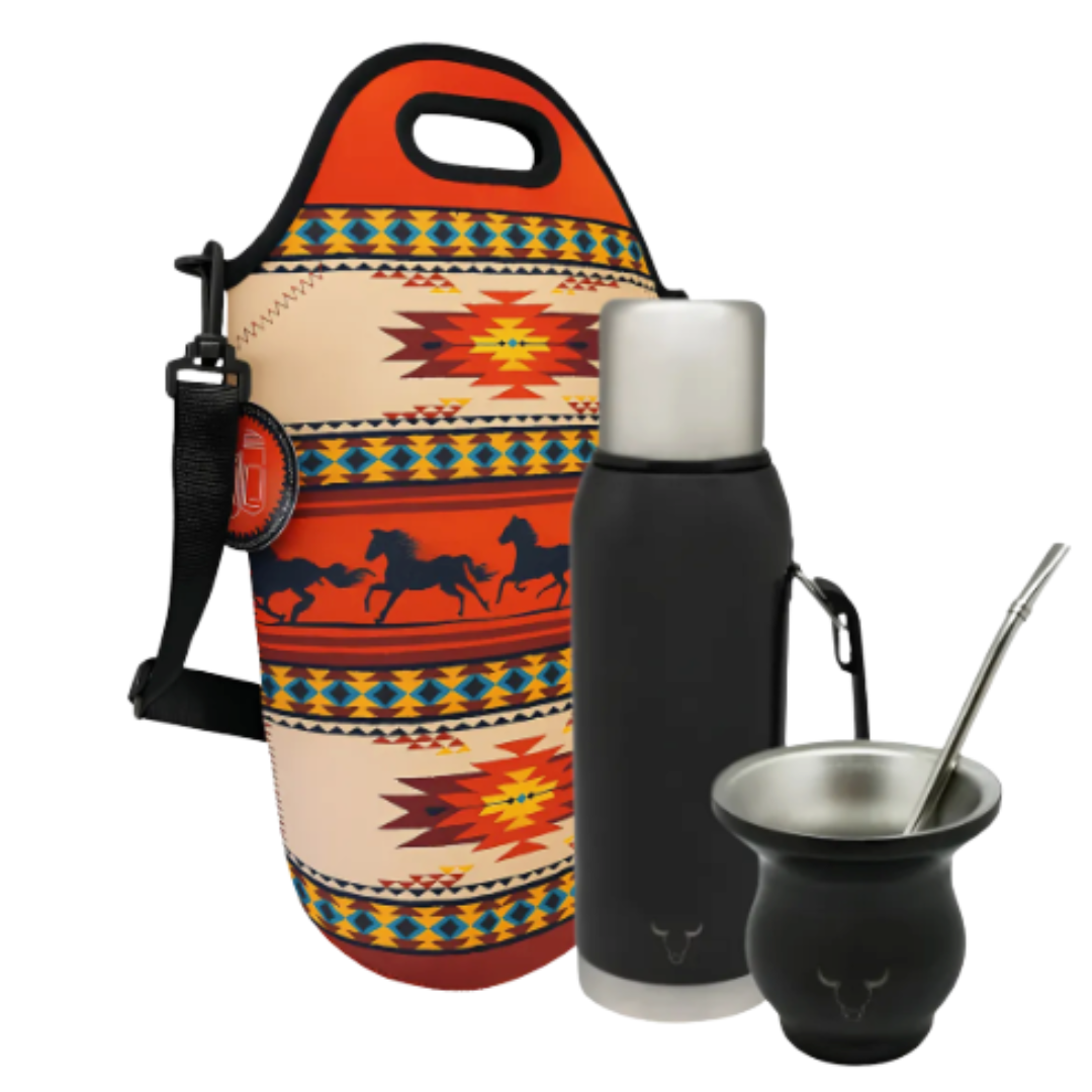 Set de Mate Wayu (Bolso Neopreno + Termo 1L + Mate + Bombilla)