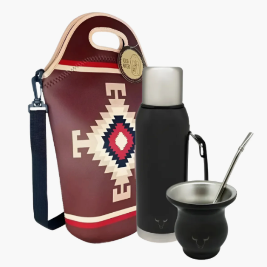 Set de Mate Wayu (Bolso Neopreno + Termo 1L + Mate + Bombilla)