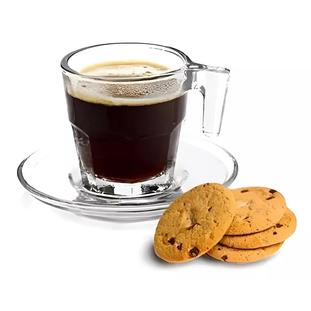 Set 6 Tazas + Plato Cafe Expresso 70 Ml Kimglass Cartagena