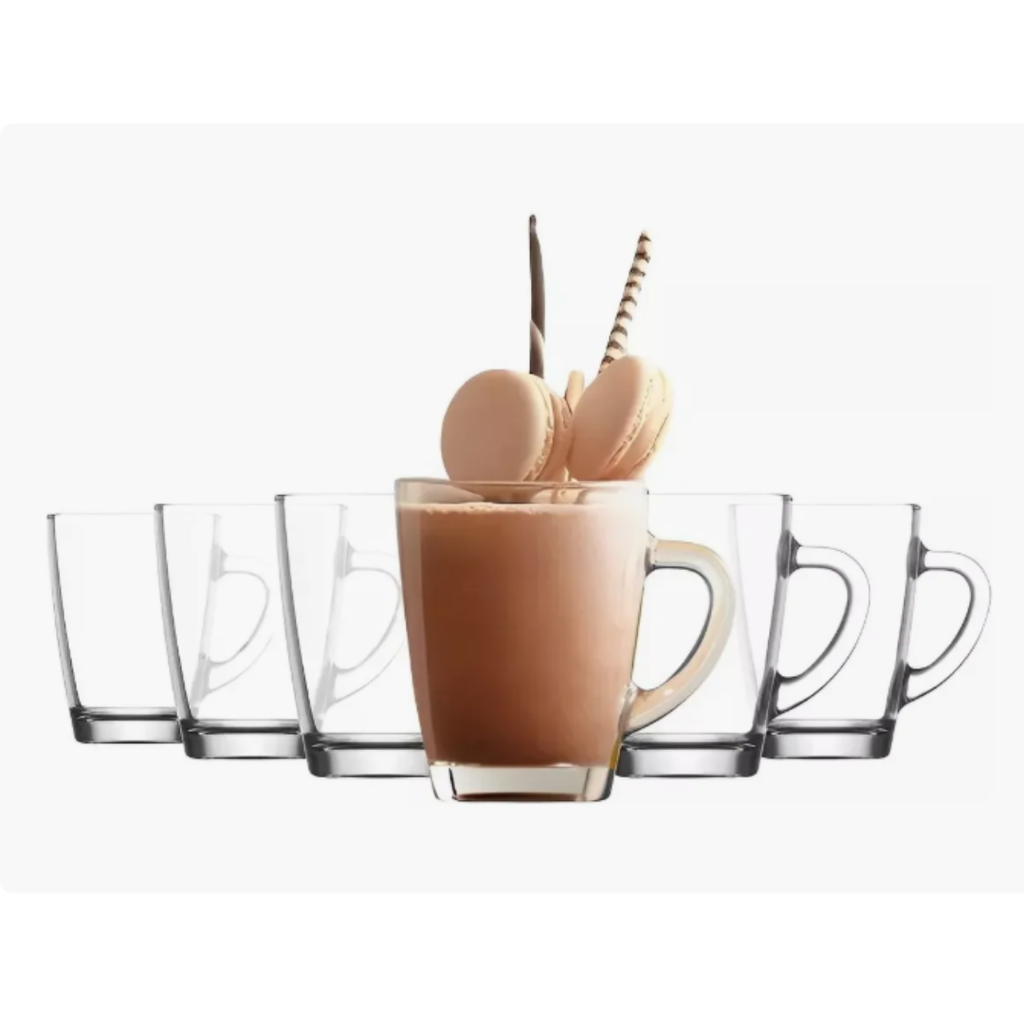 Set 12 Tazas De Café De Vidrio 300 Ml Nadir Tarsila