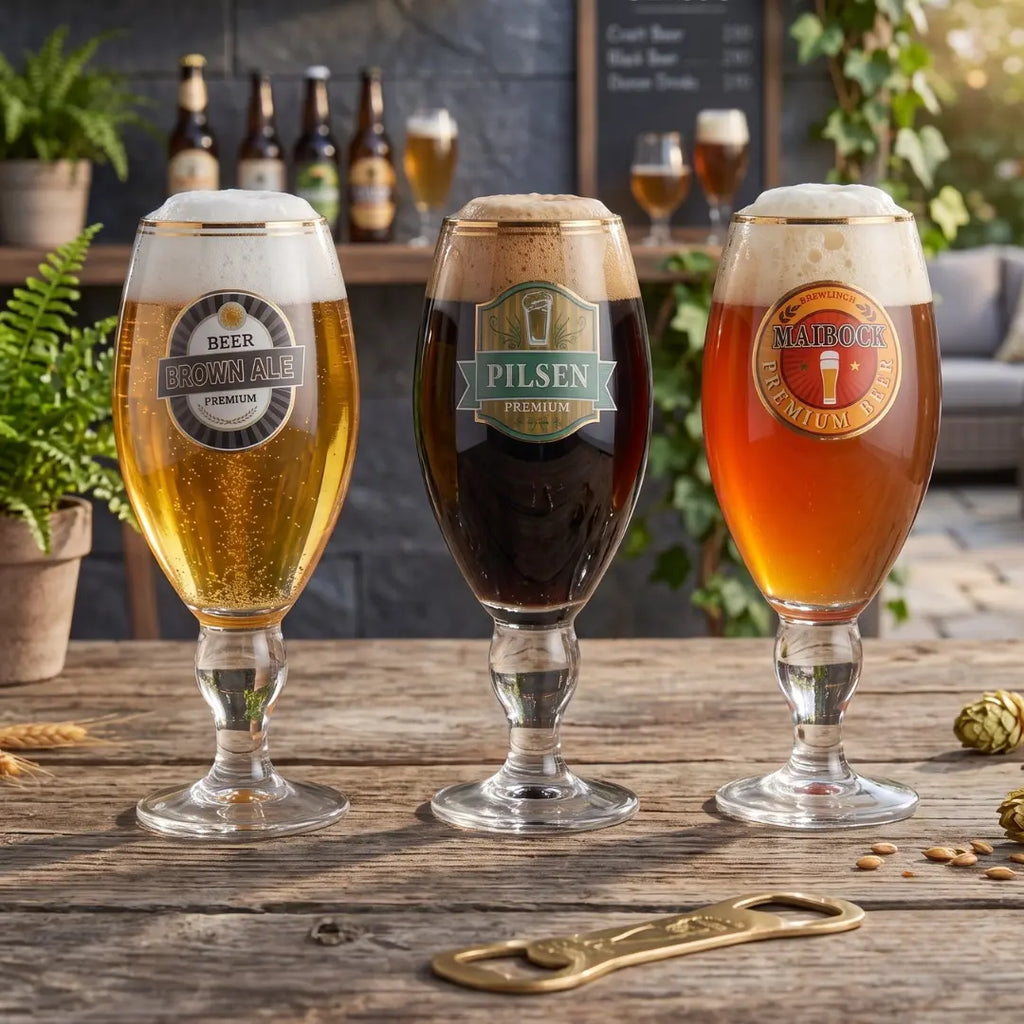 Set de 3 Copones Cerveceros de Vidrio 500ml Glasso Colección