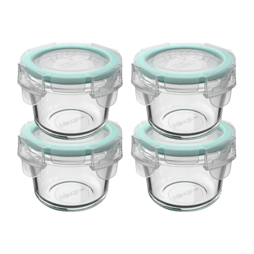 Set 4 Mini Taper para Alimentos Allegra 165 ml Redondos