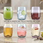 Set de 6 Vasos de Color Nadir Toy 365ml | Vasos de Vidrio