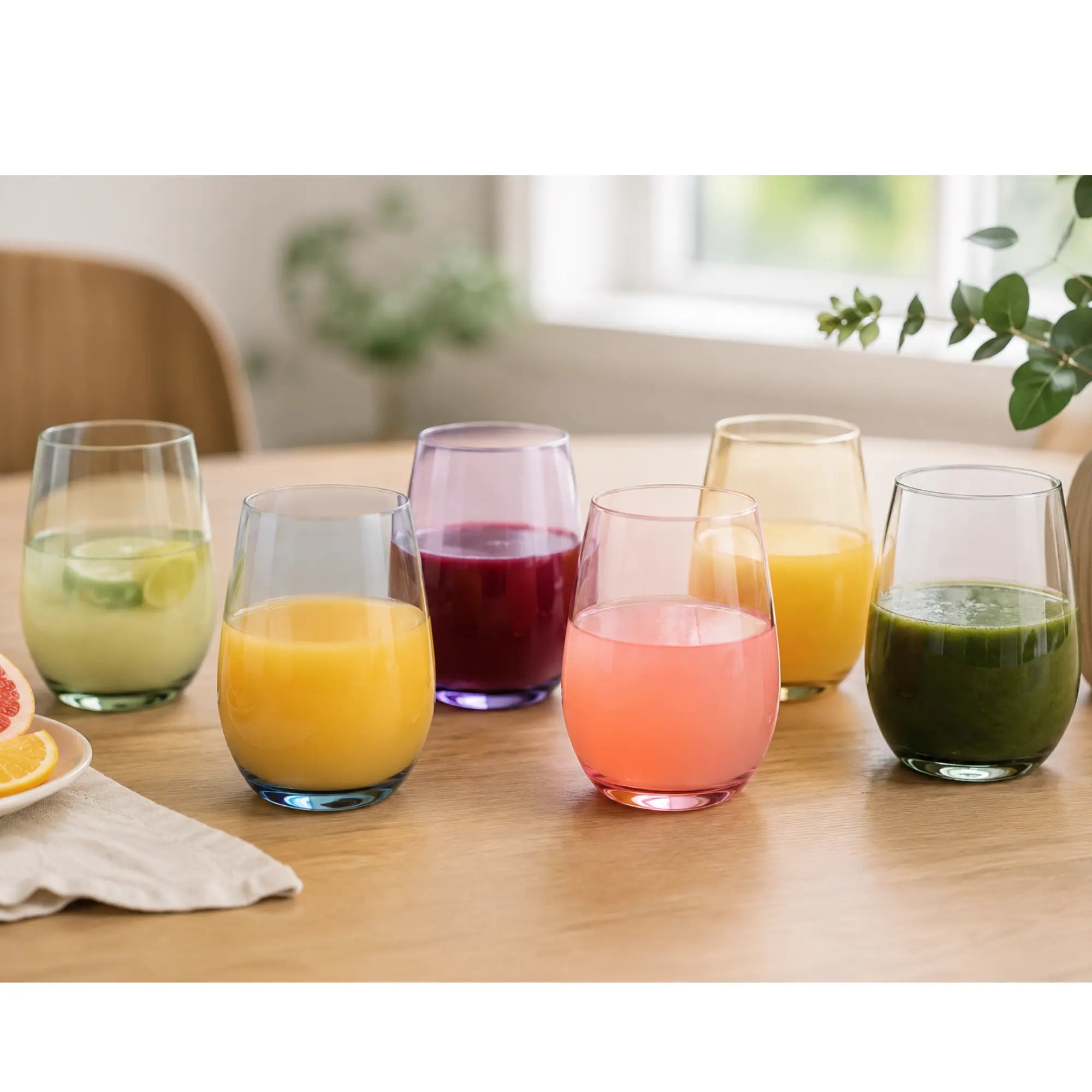 Set de 6 Vasos de Color Nadir Toy 365ml | Vasos de Vidrio