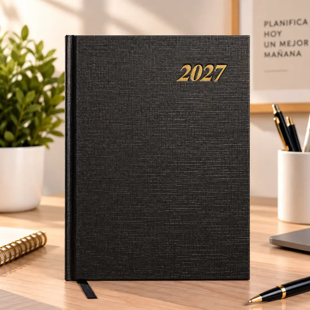 Agenda Planificador 2027 A5 Diaria con Horarios y Separadores Mensuales