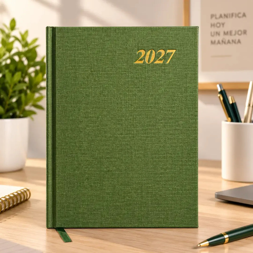 Agenda Planificador 2027 A5 Diaria con Horarios y Separadores Mensuales
