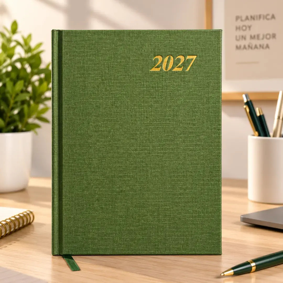 Agenda Planificador 2027 A5 Diaria con Horarios y Separadores Mensuales