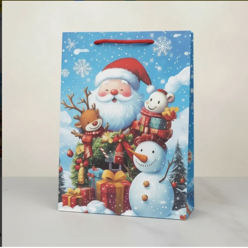 12 Bolsas De Regalo Navidad Pequeña 23*18cm Diseños Surtidos