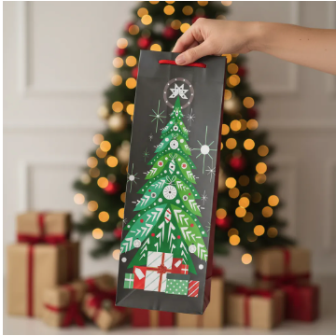 12 Bolsas De Regalos Navidad Para Botellas De Vino Regalos