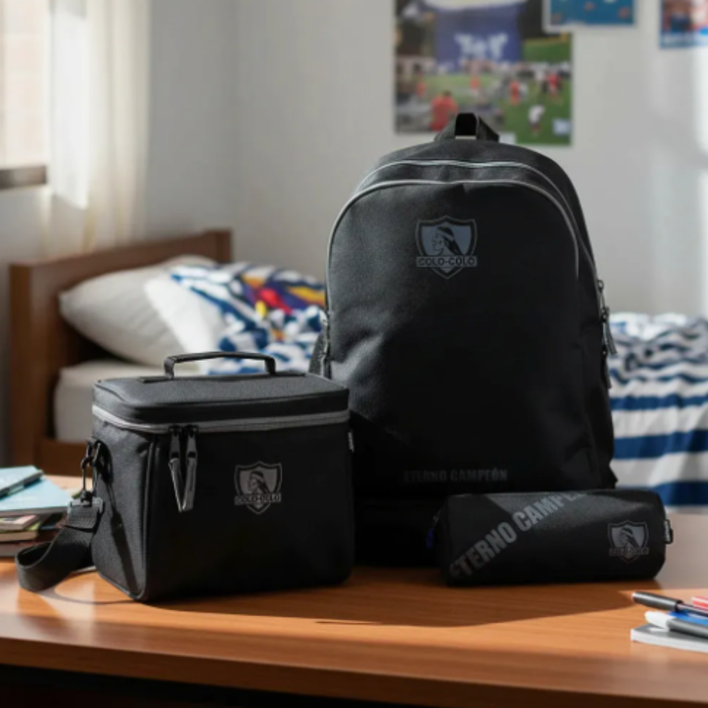 Pack Escolar Mochila Lonchera y Estuche Colo Colo