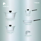 Batería de Cocina Aluminio Fundido 7 Piezas MOON
