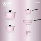Batería de Cocina Aluminio Fundido 7 Piezas MOON