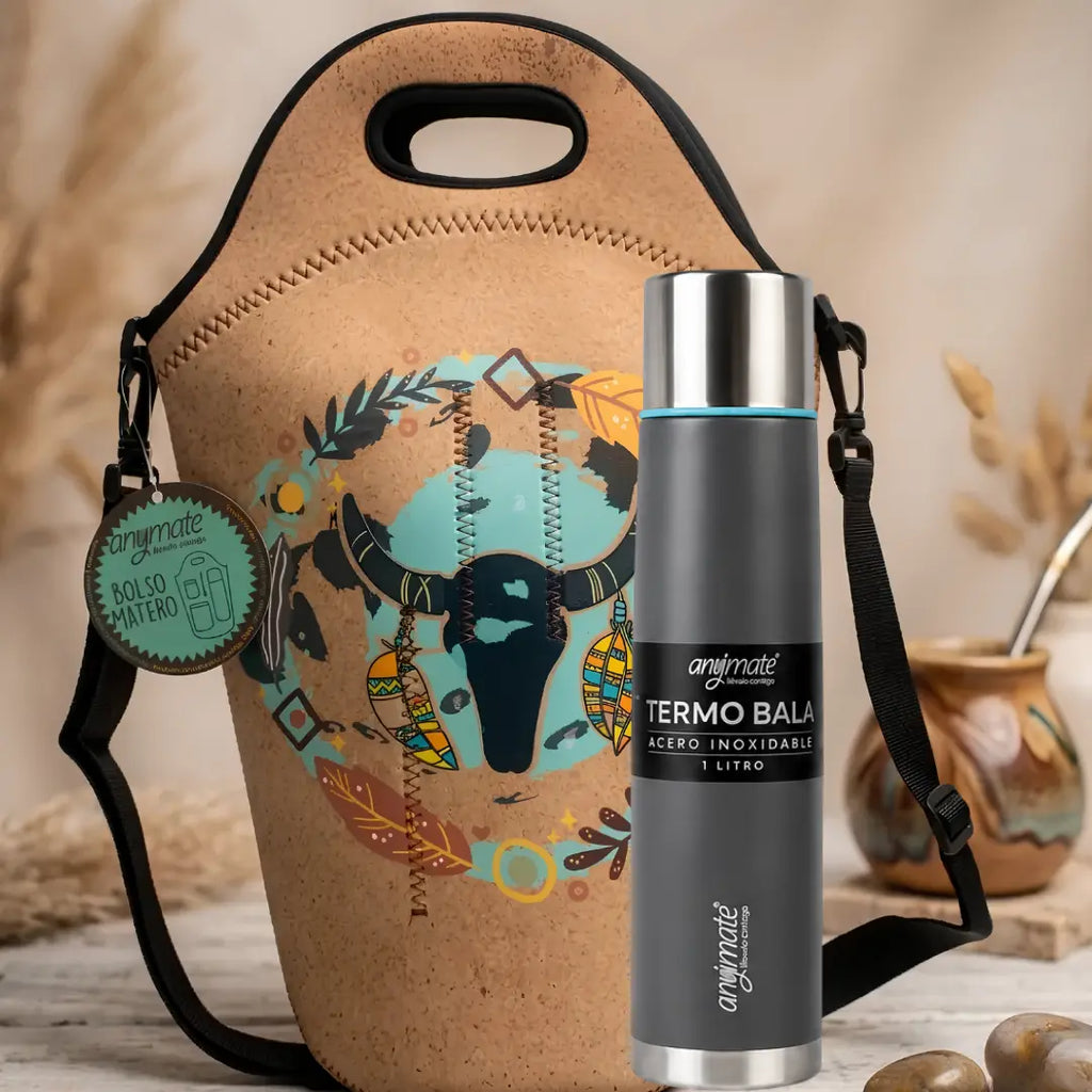 Set Matero Anymate Bolso Neopreno + Termo Bala 1L