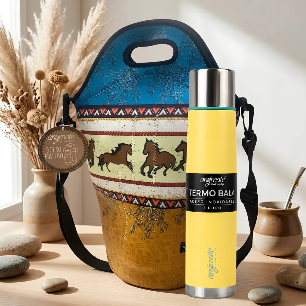 Set Matero Anymate Bolso Neopreno + Termo Bala 1L
