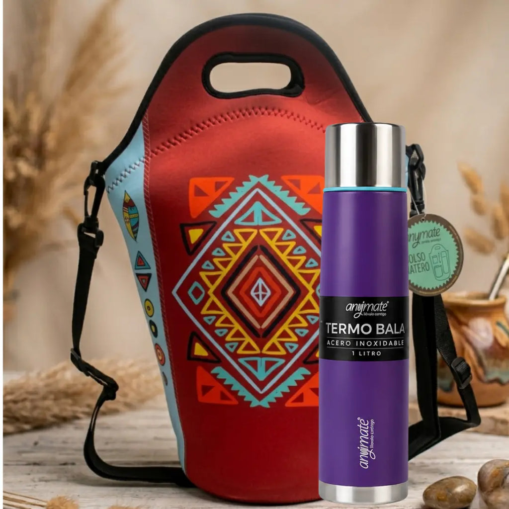 Set Matero Anymate Bolso Neopreno + Termo Bala 1L