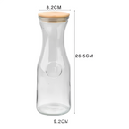 Botella de Vidrio Tapa Bambu 1 Litro